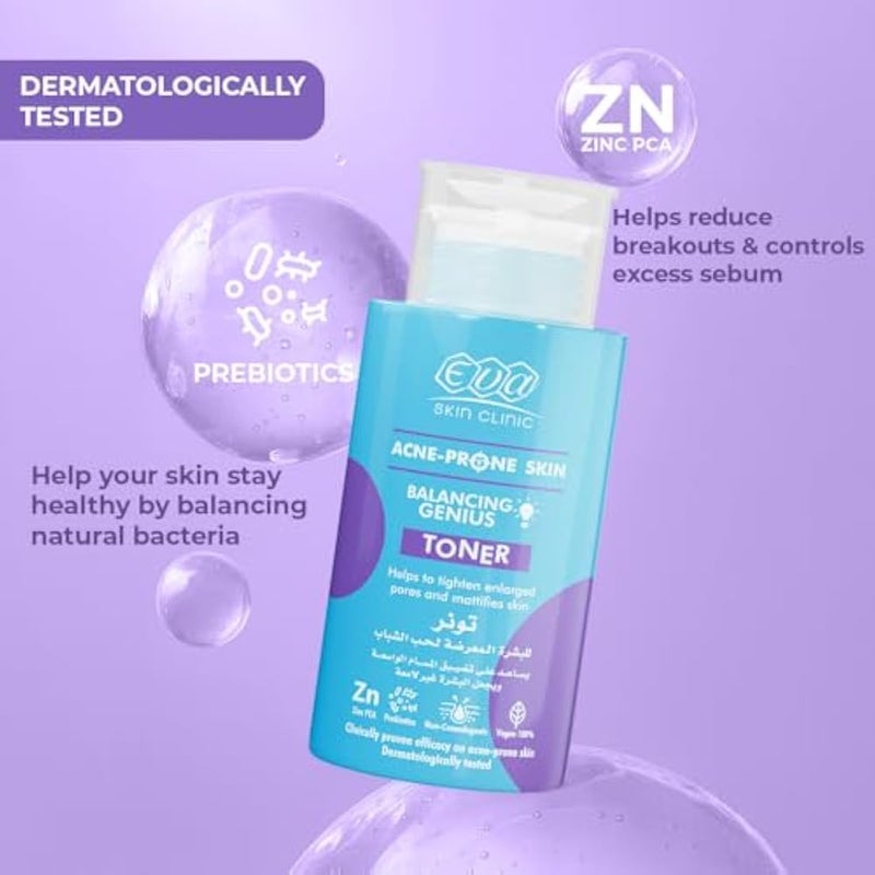 Eva Skin Clinic Acne-Prone Toner For Clean & Matte Skin, Minimizes Pores, Oil-Control, Acne-Safe, Suitable for Oily Skin, 200 ML - Image 4
