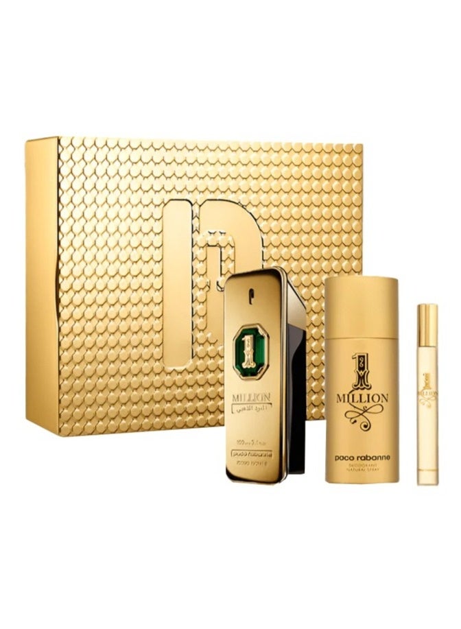 paco rabanne مليون جولد EDP إنتنس للرجال 100 مل مجموعة هدايا (قد تختلف المحتويات)