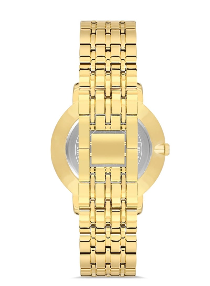 Omax Men's Gold Luxury Wrist Watch, Watches for Men, Stainless Watches, Steel Band, Round Dial, Waterproof Watch, 1 Year Warranty - Image 3