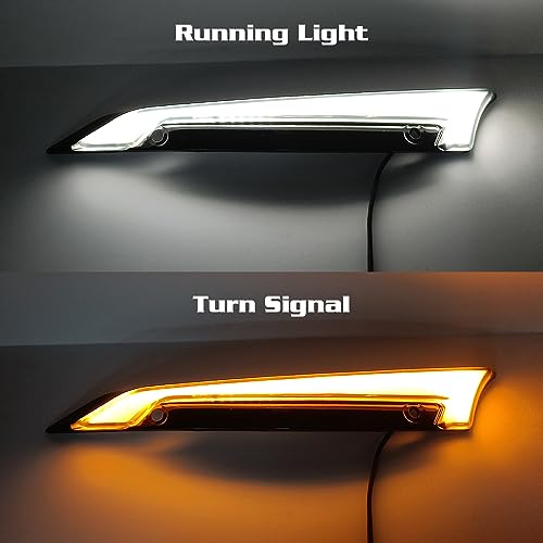 CARGLETRUE Windshield Trim Lights Windscreen Fairing Led Running Light Turn Signals Fit for Harley Touring Road Glide Models 2015-2023 Black - Image 3