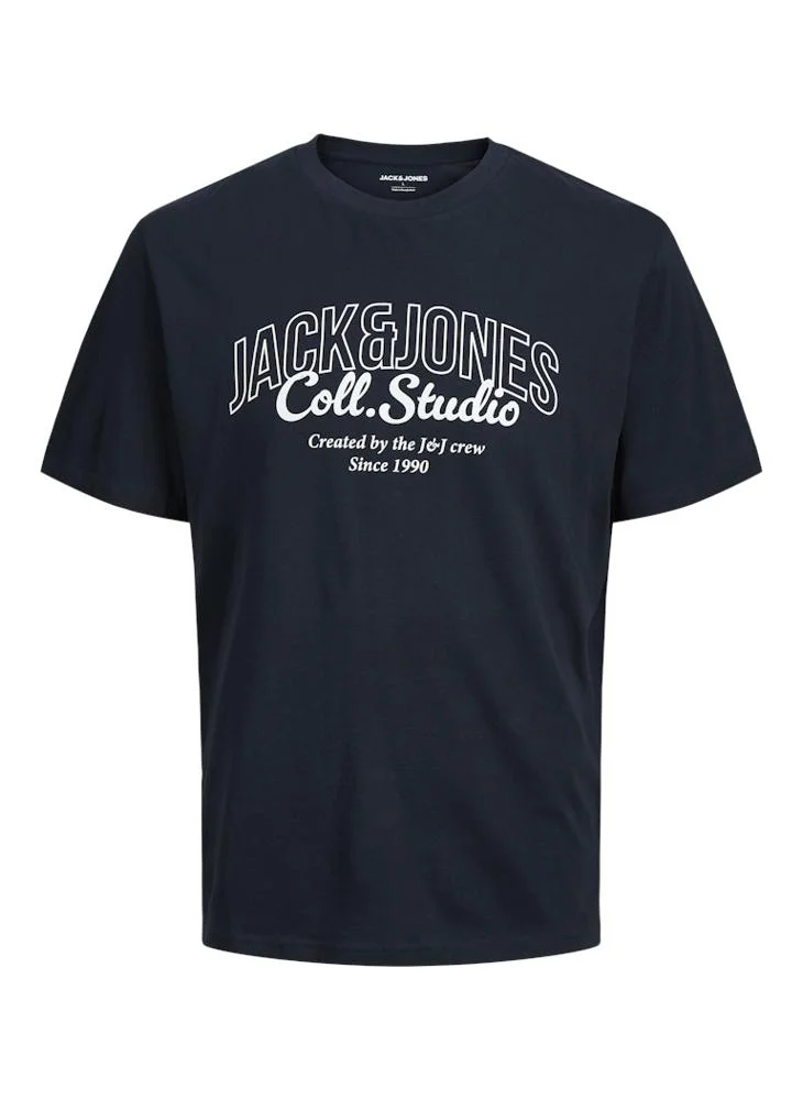 جاك & جونز Jjmakoto Graphic Crew Neck T-shirt