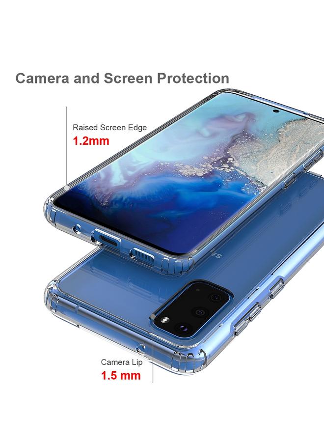 اس-توب جراب لهاتف Galaxy S20، جراب واقٍ شفاف من الأكريليك المقاوم للصدمات بتغطية كاملة - Image 4