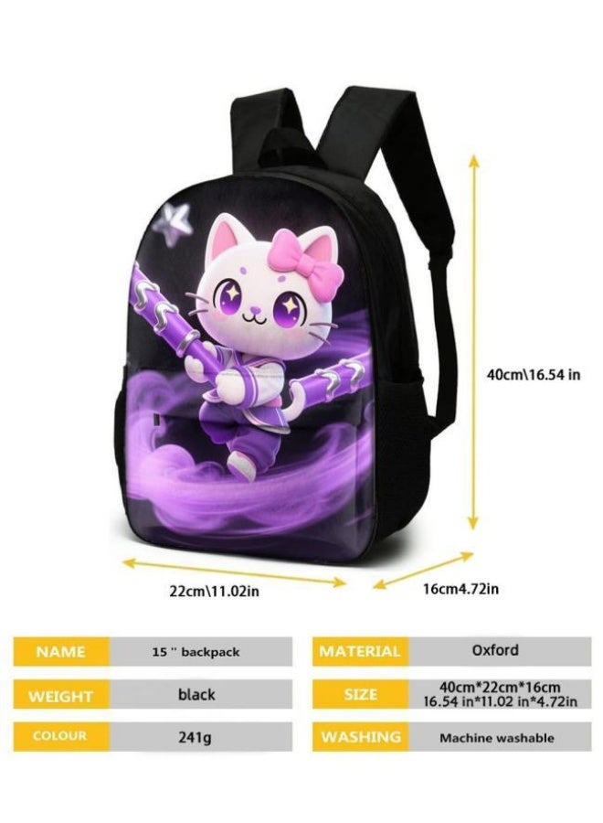 Bright Li Fire Unlock the new fashion of childish fun! Three-piece set of bags, cartoon elements for children and teenagers (students, children, friends' outings, mountain climbing, schooling, etc. can be used) - 65 - Image 5
