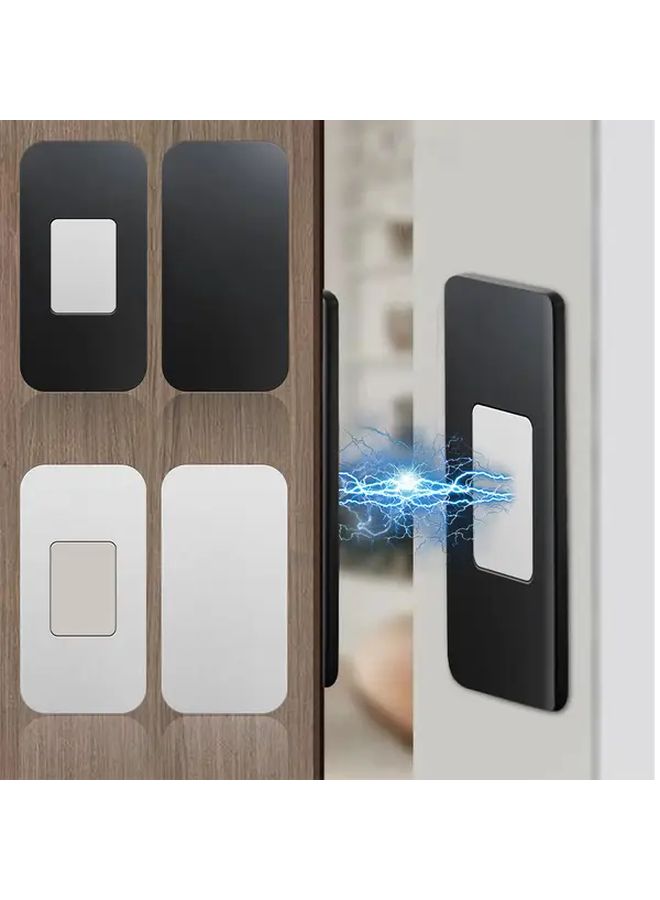 Black 10Pcs 5Set Magnetic Cabinet Catches Self Adhesive Invisible Hidden Door Stop - Image 1