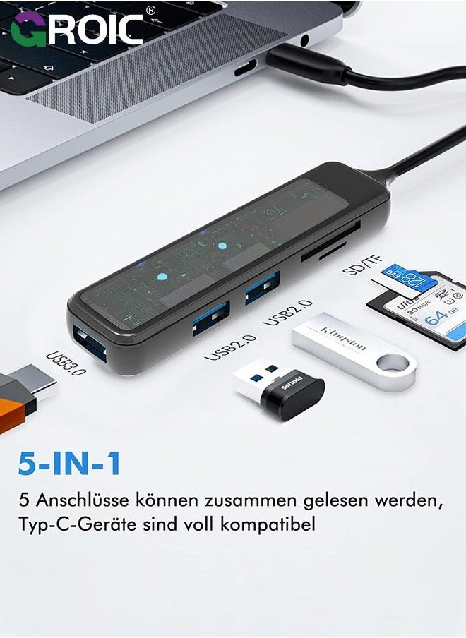 GROIC USB 3.0 HUB Card Reader Type C Splitter 4/5 in 1 SDTF for Computer Accessorie Extender 4 Port Data Hub  - Image 3