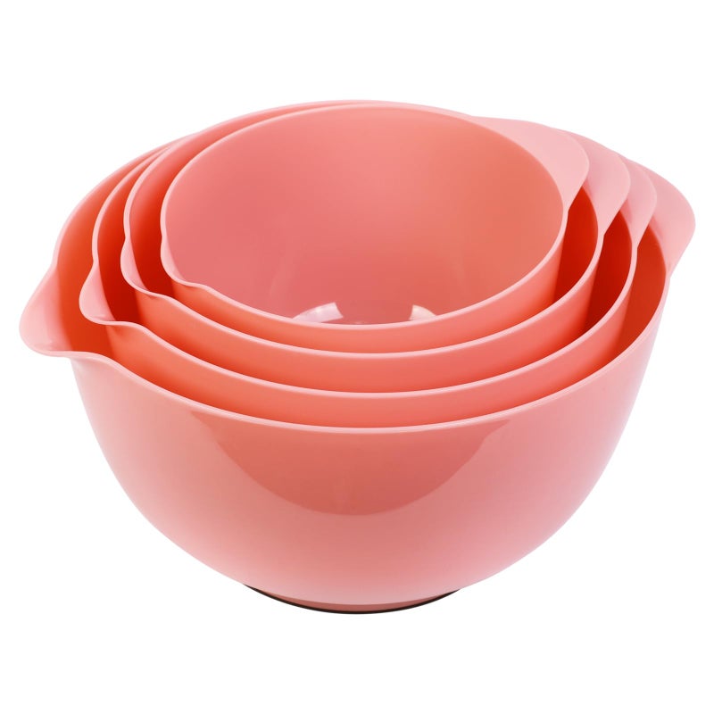 BoxedHome Nesting Plastic Mixing Bowl Set With Pour Spout Microwave and Dishwasher Safe BPA free NonSlip Base Set of 4 Size 17 25 35 and 45qt Great for Prepping Baking - Image 2