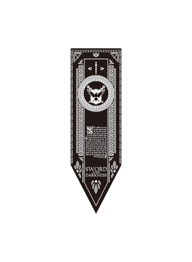 Game of Thrones Night's Watch Woven Flag Banner 150 x 47 cm，Indoor & Outdoor Decorative Banners, National Day Party Banners