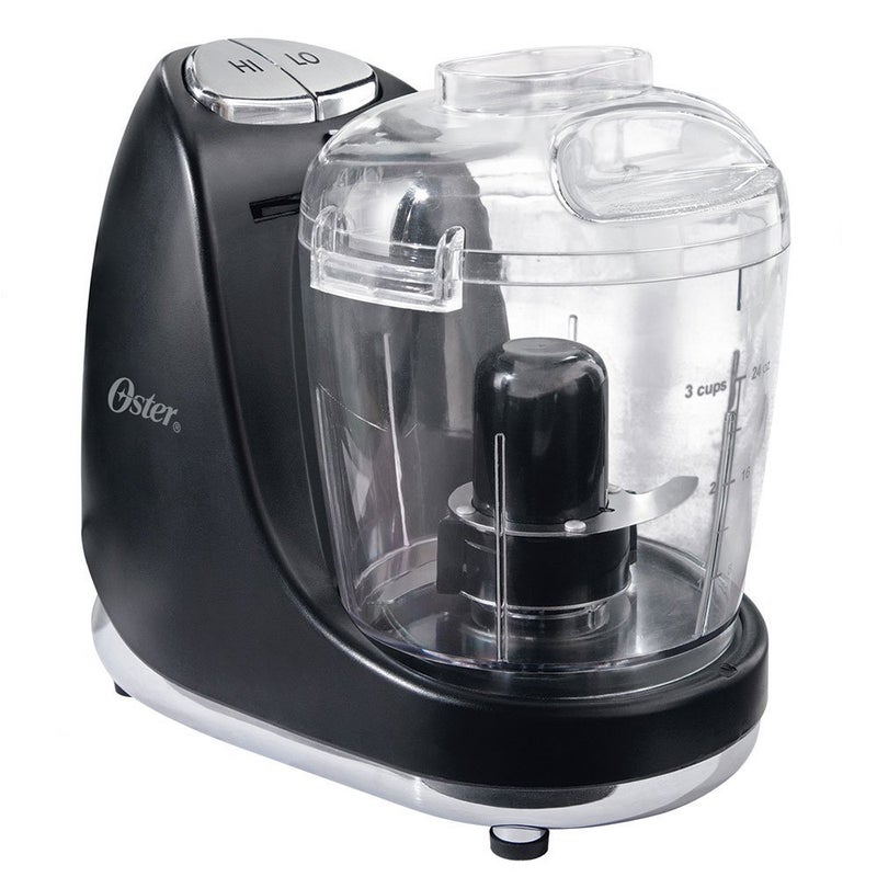 Oster FPSTMC3321 3-Cup Mini Chopper with Whisk, Black - Image 1