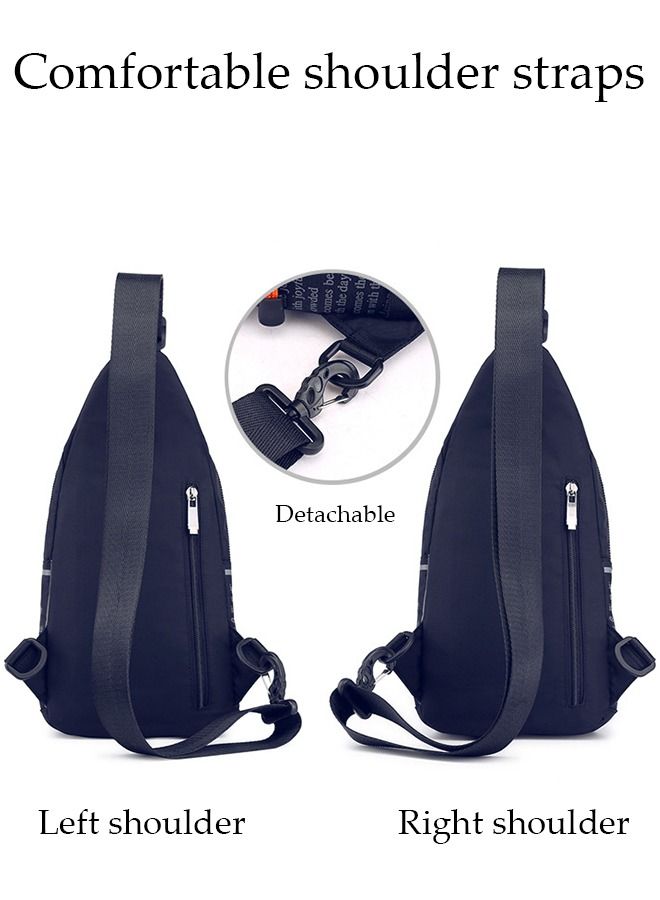 DUNISO Compact Sling Bag for Men Multifunctional Cross Body Bag Waterproof Chest Shoulder Backpack with Buckle Everyday Carry Bag for Travel Work Sport - Image 3