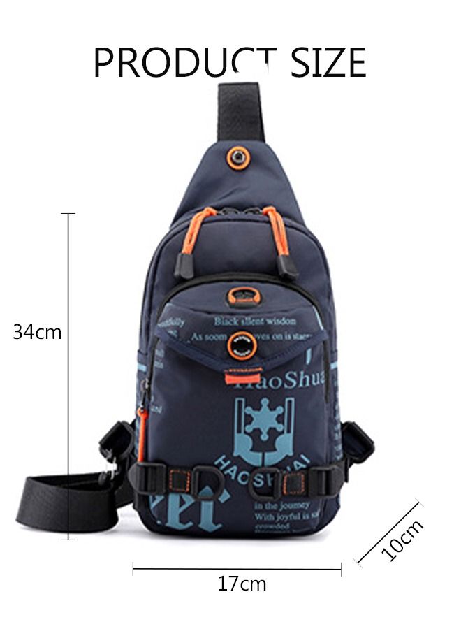 DUNISO Compact Sling Bag for Men Multifunctional Cross Body Bag Waterproof Chest Shoulder Backpack with Buckle Everyday Carry Bag for Travel Work Sport - Image 4