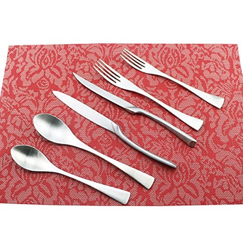 Uniturcky 24-Piece Flatware Set,Extra Thick Heavy Duty - 18/10 Stainless Steel Cutlery Sets,High Matte Finish Silverware Flatware Sets Service for 4,Use for Home,Kitchen, Utensil Sets - Image 2