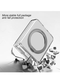 Generic Case for Samsung Galaxy Z Flip 6 Compatible with Magsafe Built-in Kickstand TPU Hinge Protection Matte PC Cover Ultra Shockproof Phone Case Clear  - Image 4