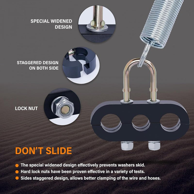 Torque 2 pcs of 25" Single Tender Spring Kit Assembly Hanger Tracker Holder with Hose Tender Clamp for Heavy Duty 3in1 ABS Power Air Line Hose Kit Airline for Semi Truck Trailer Tractor (2 x TR17145) - Image 2