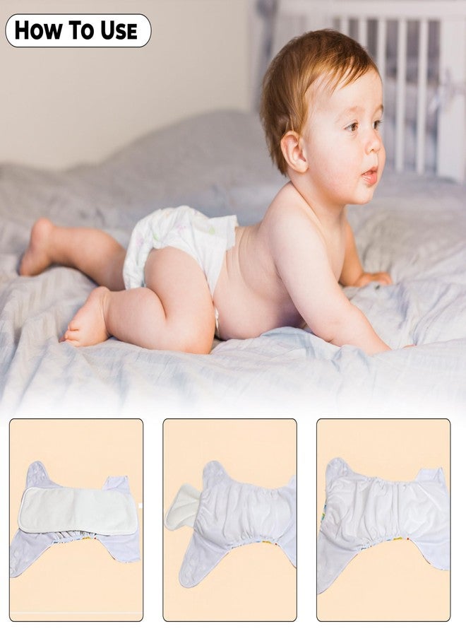 Bembika Prefold Inserts For Diaper Ultra-Comfortable, Stylish & Eco-Friendly Reusable Prefold Diaper Nappy Liner for Baby Cloth Diaper Inserts - Set Of 5 - Image 4