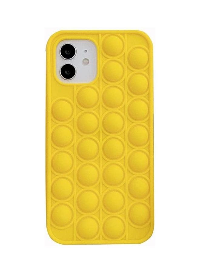 NIBEMINENT Pop Fidget Bubble Sensory Toy Protective Cover For Apple iPhone 12 Mini Yellow - Image 1