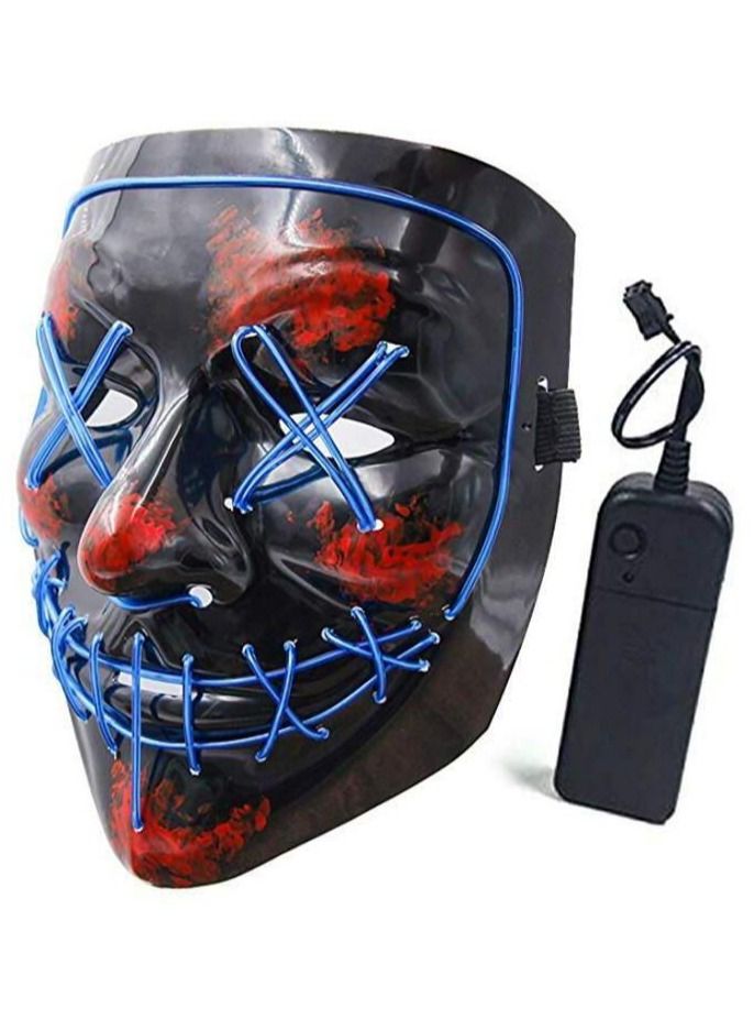 Highland Halloween Mask with LED Blue Light  - Image 3