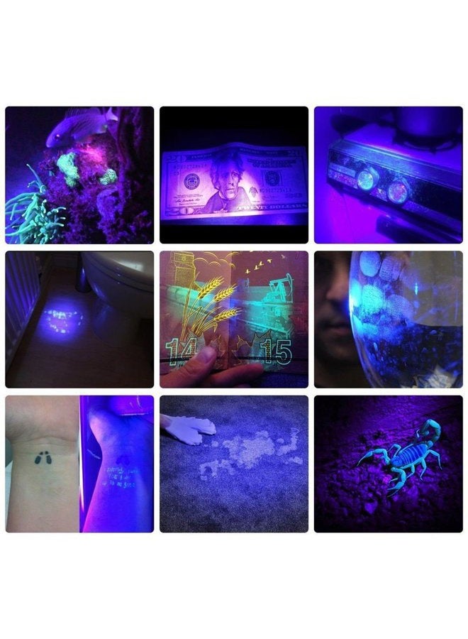 AloneFire SV128 395nm UV Flashlight 128 LED Ultraviolet Blacklight Black Light for Scorpion Detection, Pet Urine Detection, Dry Stain with UV Protective Glasses, 6PCS AAA Battery Included - Image 4