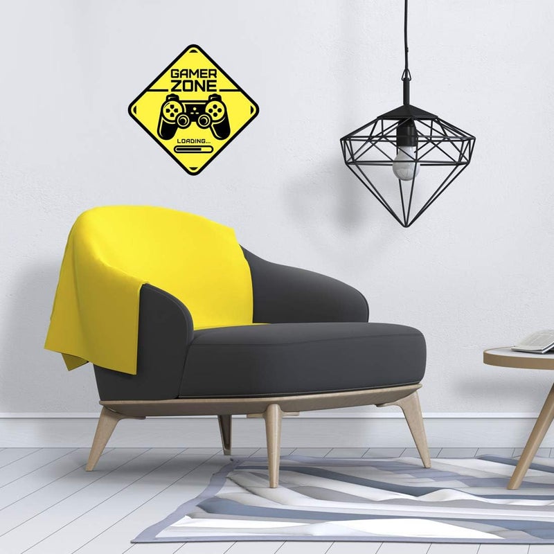 Wall4Stickers Gamer Zone door sign sticker wall art bedroom boys room gaming decor wallpaper decal stickers boy game vinyl decoration baby kid accessories bedroom kids decals video game loading removable controller - Image 2