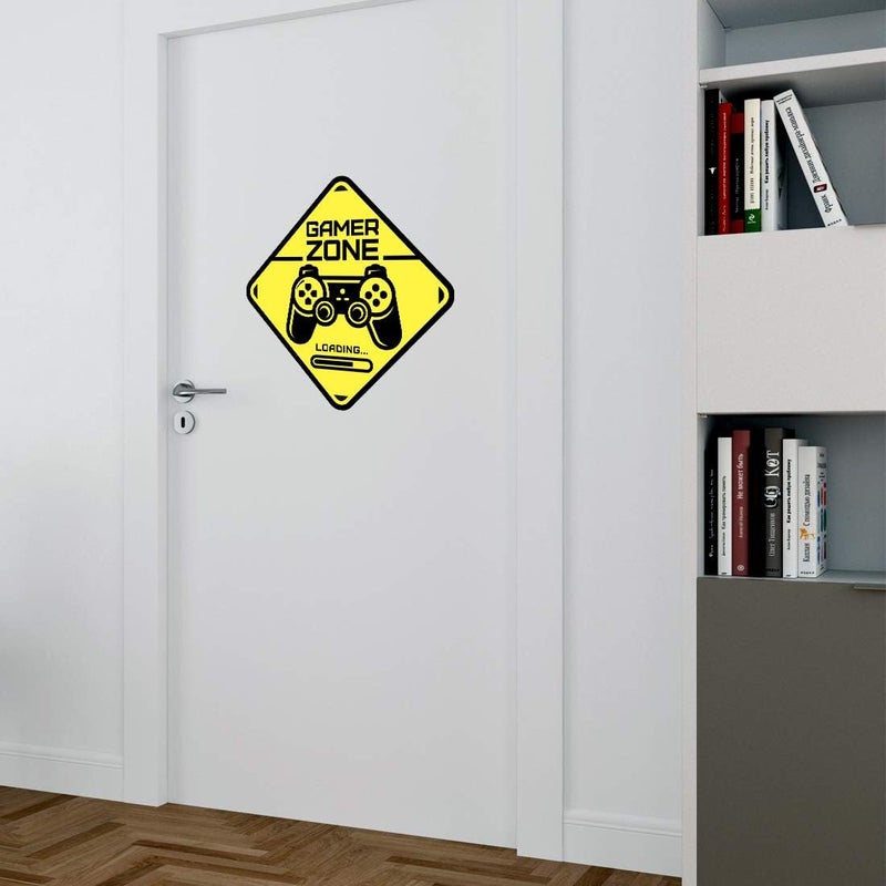 Wall4Stickers Gamer Zone door sign sticker wall art bedroom boys room gaming decor wallpaper decal stickers boy game vinyl decoration baby kid accessories bedroom kids decals video game loading removable controller - Image 5