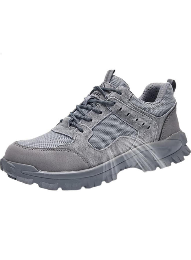 Dinggu Men'S Gray Safety Shoes, Four Seasons Anti-Smashing Anti-Piercing Rubber Sole Comfortable Breathable Jd1176Hui38 - Image 2
