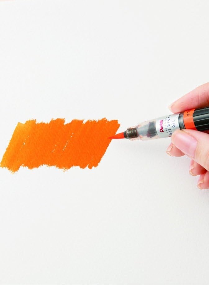 Pentel Pinceau Arts Colour Brush Orange - Image 3