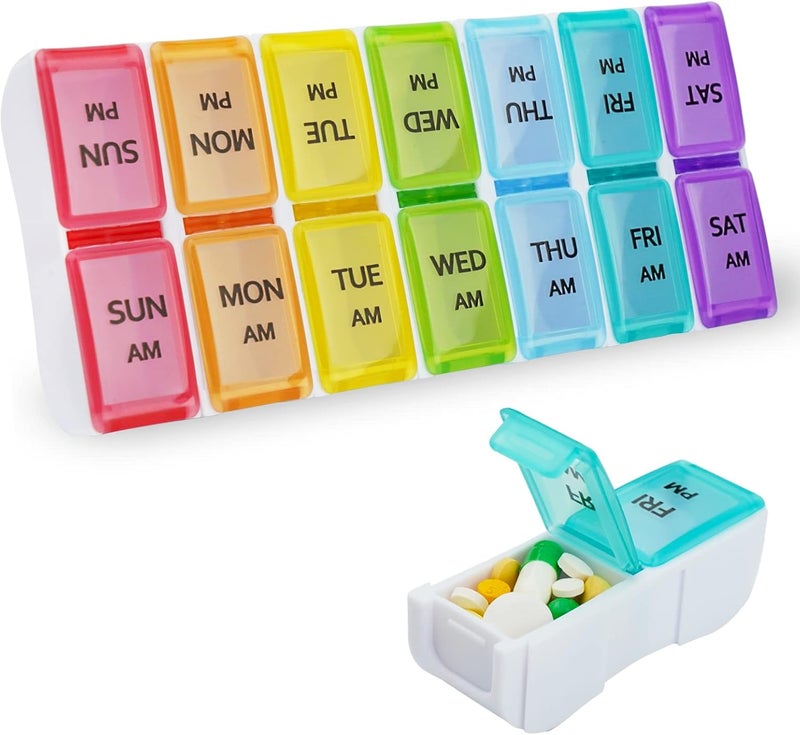 Rainbow Pill Organizer for Daily Use