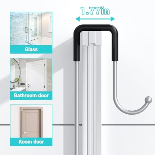 Aitatty Hanging Shower Caddy Over Door: Silver Rustproof Shower Organizer over the Door - No Drilling Bathroom Rack for Inside Shower - Image 5