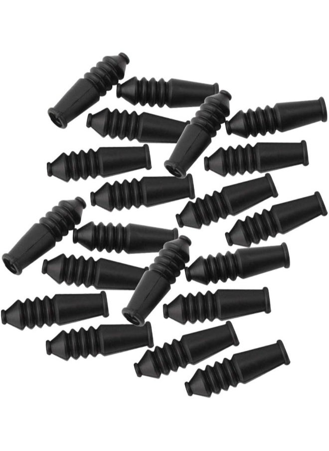 silvercnc 20 Pieces V-Brake Cable Brake Boot Rubber Black Mountain Bike V Brake Boot Bicycle Accessories  - Image 1