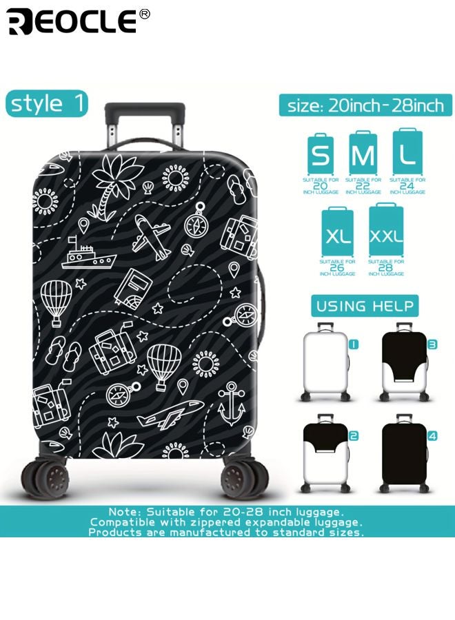 ريوكل غطاء حقائب السفر من البوليستر بتصميم مرن وحماية كاملة واقي للحقائب مع ميزة مقاومة الغبار لاستخدامه في النقل بالطائرة - Image 2
