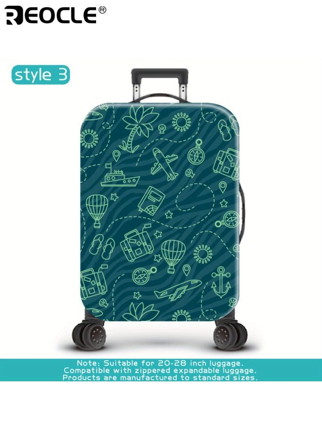 ريوكل غطاء حقائب السفر من البوليستر بتصميم مرن وحماية كاملة واقي للحقائب مع ميزة مقاومة الغبار لاستخدامه في النقل بالطائرة - Image 4