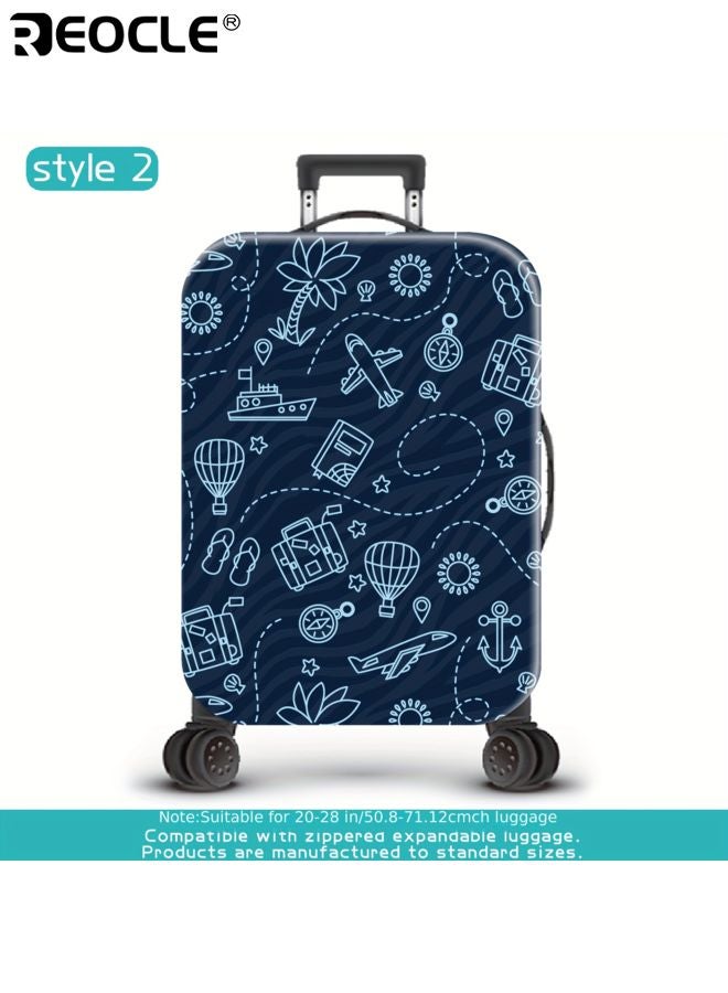 ريوكل غطاء حقائب السفر من البوليستر بتصميم مرن وحماية كاملة واقي للحقائب مع ميزة مقاومة الغبار لاستخدامه في النقل بالطائرة - Image 3