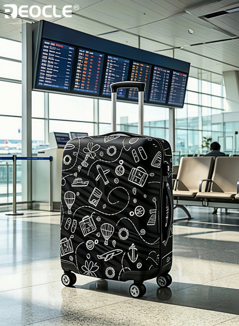 REOCLE Polyester Luggage Cover with Elastic Design and Full Protection Travel Suitcase Protector with Dust Proof Feature for Airplane Transport Use - Image 2
