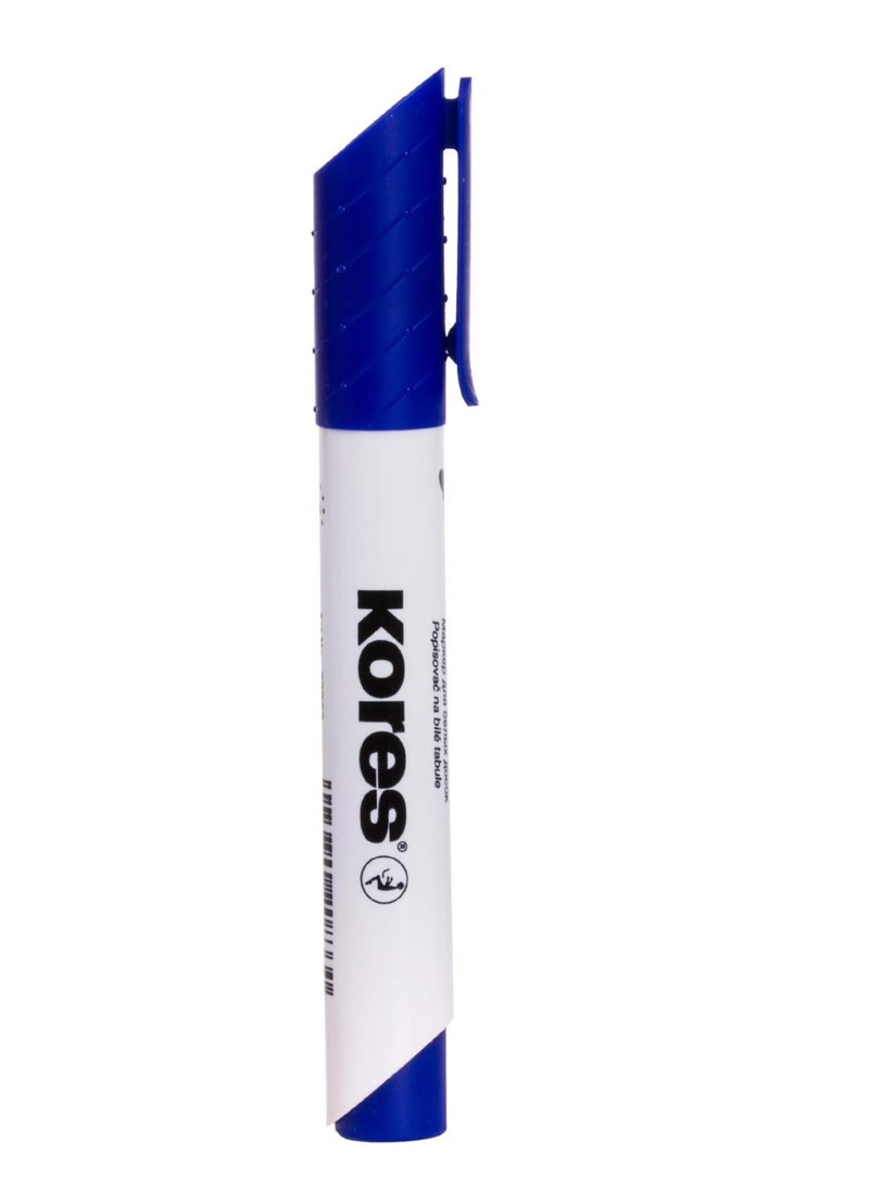 Kores Whiteboard Marker Blue Chiesel XW2, Pack of 12  (20850)  - Image 2