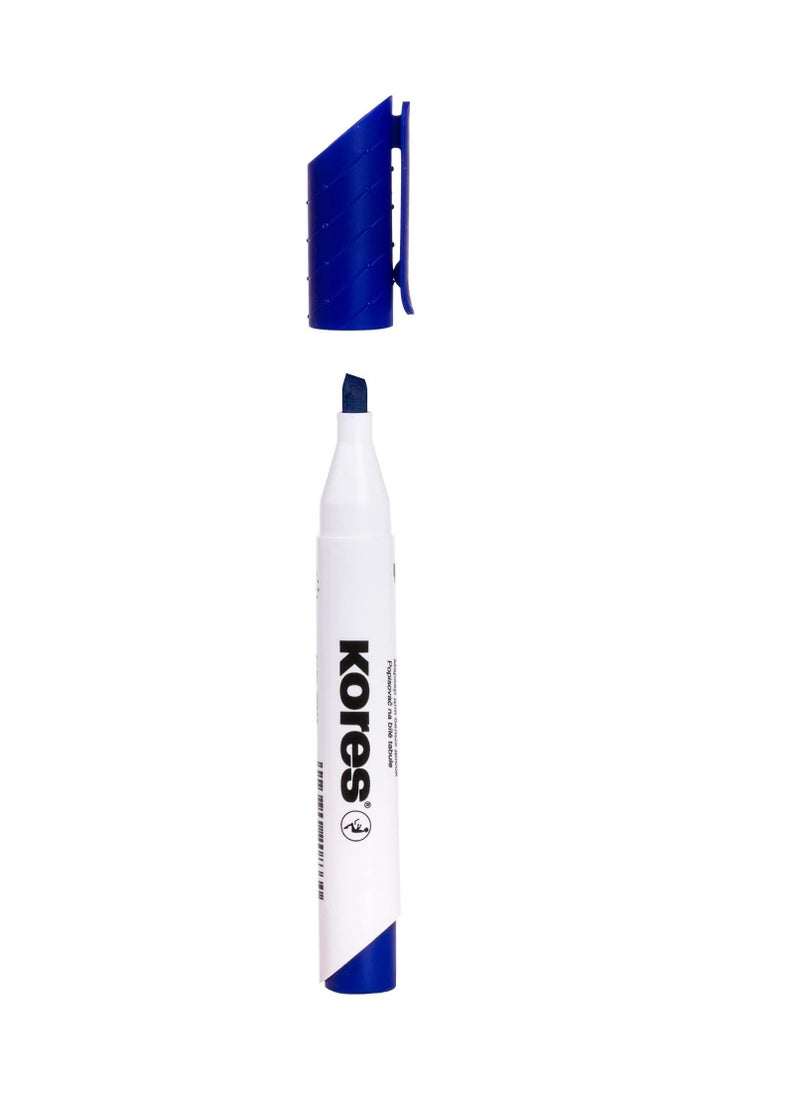 Kores Whiteboard Marker Blue Chiesel XW2, Pack of 12  (20850)  - Image 3