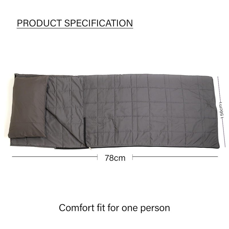 Mysasleep Travel Sleeping Bag | Lightweight Sleep Bag and Pillow Cover for Airport, Train, Tracking & Hotels – Stay Clean & Sleep Better Anywhere (Grey, Large) - Image 2