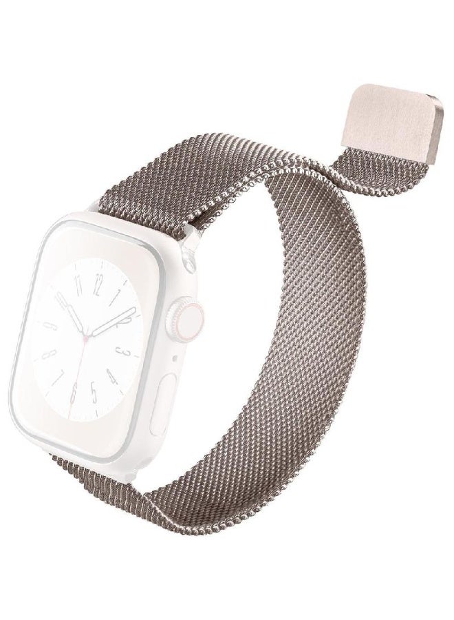 Cellularline Steel Band Wrist Strap for Apple Watch Series 10 42/Watch Series 9 41/Watch SE 40 Stainless Steel Champagne - Image 1