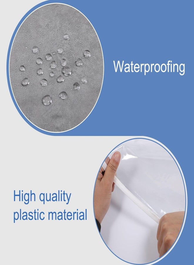 Grevosea 4 Pack Plastic Chair Covers, Clear Dining Room Chairs Cover for Kitchen, Waterproof Stool Seat Protectors from Dining Room Cat Scratch Dust Spill Pet Hair Easy Clean H/45 W/21 x D/18" Fits 16-23" - Image 3