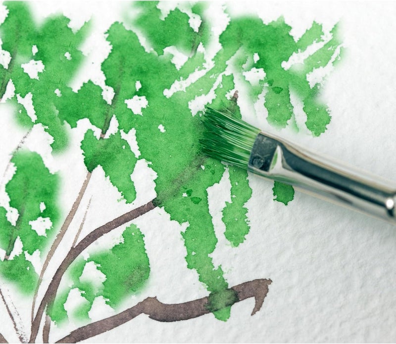 Creative Mark 800AF Foliage Angular Watercolor Brush Set of 4 - Image 5