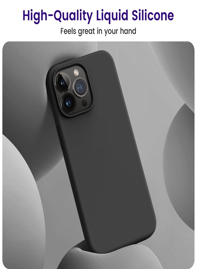 OTOFLY Compatible with iPhone 15 Pro Max Case, Silicone Shockproof Slim Thin Phone Case for iPhone 15 Pro Max (6.7 inch), (Black) - Image 2