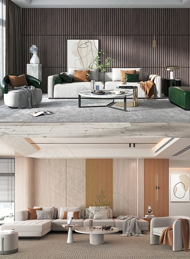 زيمي ملصق حائط ذاتي اللصق من SXP، مادة لفة ذاتية اللصق، ملصق حائط ثلاثي الأبعاد سهل التقشير واللصق، سمك 4 مم، مناسب لتقسيم السقف مع منحنيات، مشاهد داخلية متنوعة (40*300 سم) - Image 2