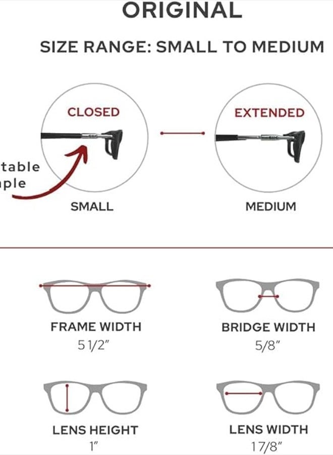 clic Magnetic Reading Glasses, Computer Readers, Replaceable Lens, Adjustable Temples, Original, (S-M, Clear, 1.75 Magnification)  - Image 5