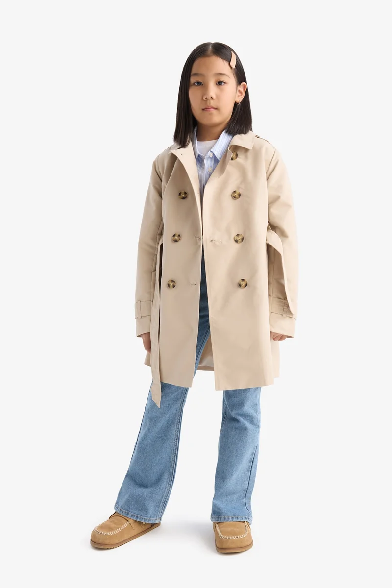 ديفاكتو Regular Fit Waterproof Trench Coat