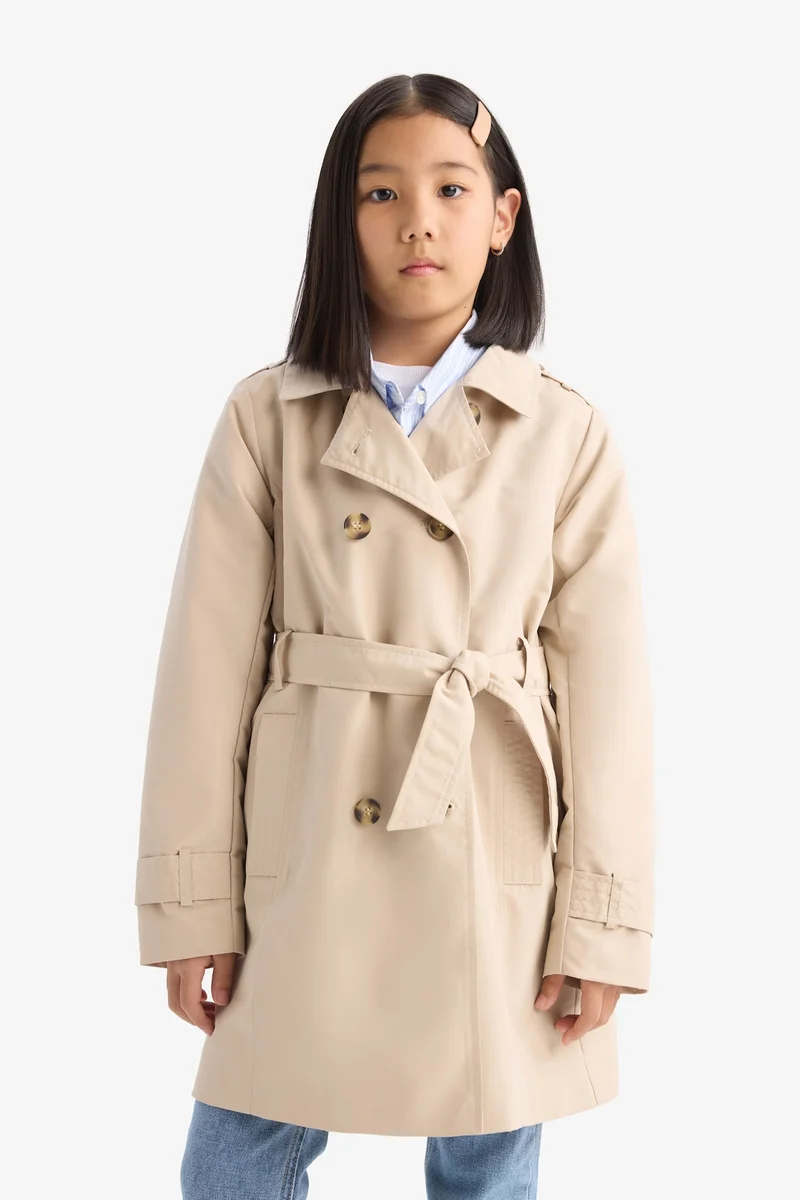 ديفاكتو Regular Fit Waterproof Trench Coat