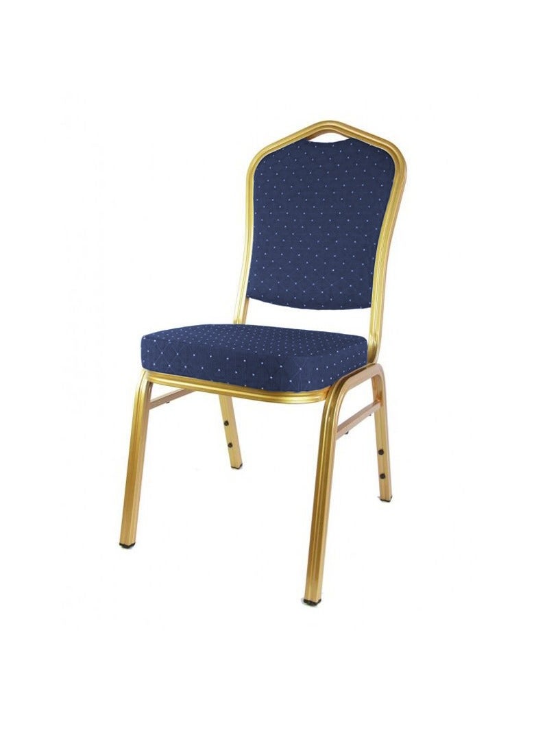 MAPLE HOME DECORATION Maple Home Accent Banquet Chair Armless Fabric Golden Metal Frame Casual Back Stainless Steel Dining Parties Restaurant Functional Furniture.  - Image 1