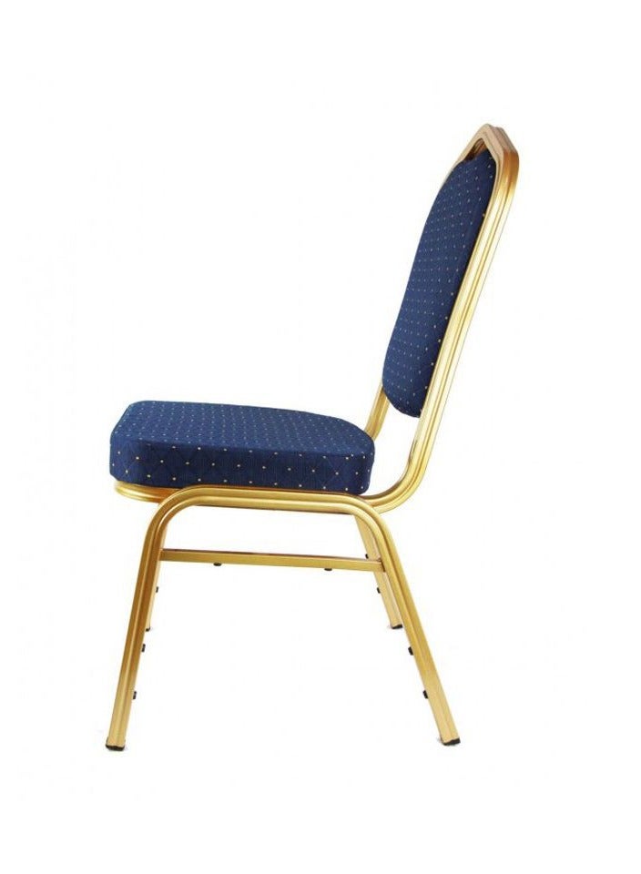 MAPLE HOME DECORATION Maple Home Accent Banquet Chair Armless Fabric Golden Metal Frame Casual Back Stainless Steel Dining Parties Restaurant Functional Furniture.  - Image 2