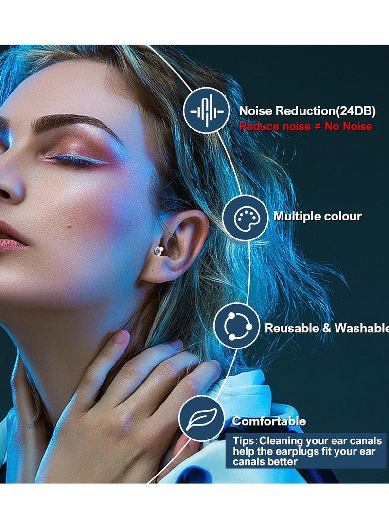 general High Fidelity Concert Earplugs for Concerts Musicians，Earplugs for noise reduction，24db Advanced Filter Technology Ear Protection for Music Festivals,DJ's, Nightclub, Drummers - 2 Pairs（Black） - Image 4