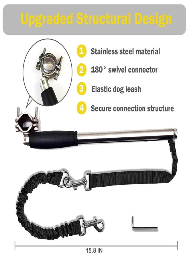 XPLI Dog Bike Leash 180° Rotating - Dogs Bike Attachment Bicycle Pet Leash Hands Free Thickened Steel Wire Rope Easy to Installation and Removal Fit for Medium Large Dog - Image 3