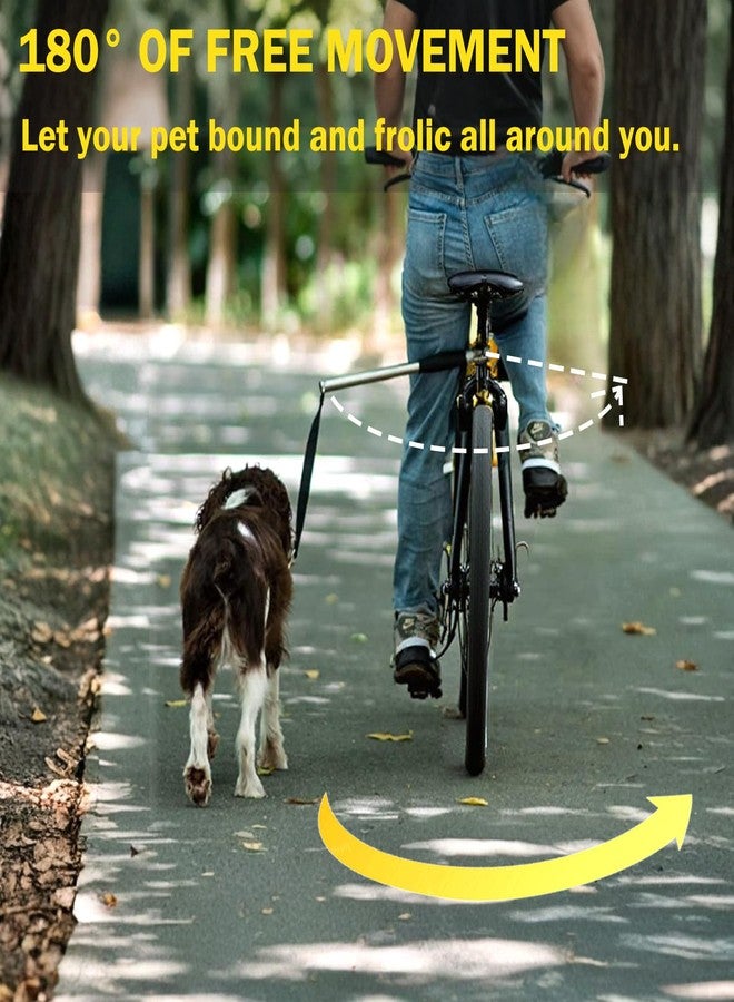 XPLI Dog Bike Leash 180° Rotating - Dogs Bike Attachment Bicycle Pet Leash Hands Free Thickened Steel Wire Rope Easy to Installation and Removal Fit for Medium Large Dog - Image 2