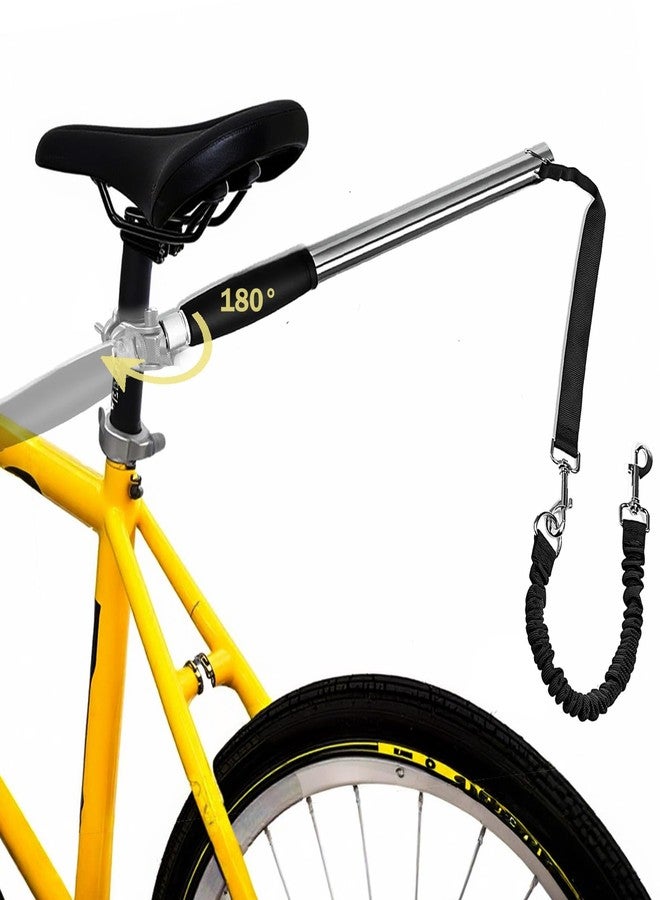 XPLI Dog Bike Leash 180° Rotating - Dogs Bike Attachment Bicycle Pet Leash Hands Free Thickened Steel Wire Rope Easy to Installation and Removal Fit for Medium Large Dog - Image 1