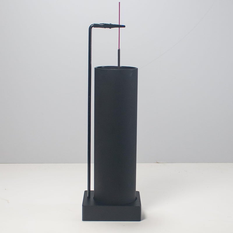 CODINOO Incense Holder for Sticks,Incense Burner Holder,Modern Incense Holder for Stick with Glass Ash Catcher,Insence-Stick Holder [Anti-Ash Flying] for Yoga Spa (Upside Down Full Black) - Image 1